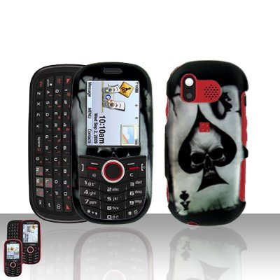 Skull Spade Design Cover Case Snap on Protector for Samsung Intensity U450