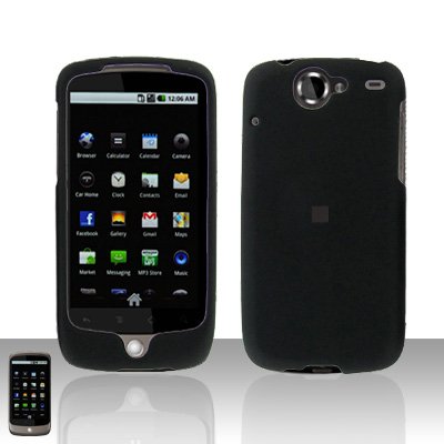 HTC Nexus One Black Case Cover Snap on Protector + Car Charger