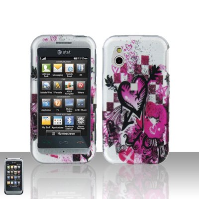 Arrow Heart Cover Case Snap on Protector for LG Arena GT950