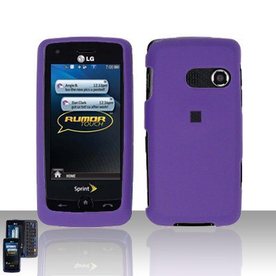 Purple Cover Case Snap on Protector for LG Rumor Touch LN510