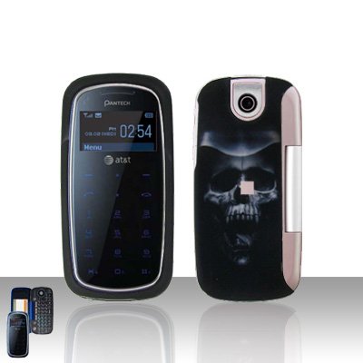 Pantech Impact P7000 Hooded Skull Cover Case Snap on Protector P 7000