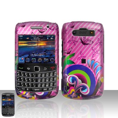 Blackberry Bold 9700 Onyx Pink Design Butterflies Cover Case Snap on ...