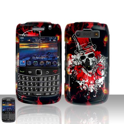 Blackberry Bold 9700 Onyx Clown Skull Cover Case Snap on Protector