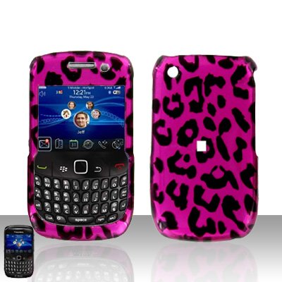 Blackberry Curve 8520 8530 Pink Leopard Cover Case Snap on Protector