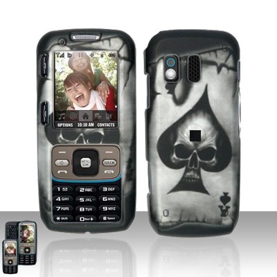 Spade Skull Cover Case Snap on Protector for Samsung Rant M540
