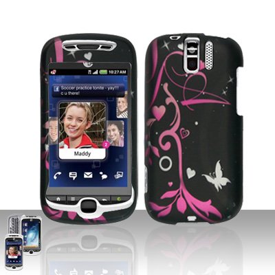 HTC myTouch Slide 3G Heart Flower Design Case Cover Snap on Protector