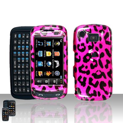 Pink Leopard Hard Snap On Case Cover for Samsung Impression A877
