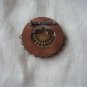 Vintage copper and brass flower pin brooch