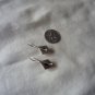 Garnet 925 sterling fish hook dangle earrings