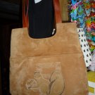 Vintage Fendi suede leather purse handbag tote