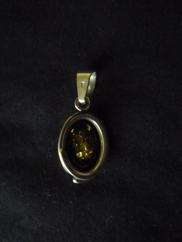 Vintage Sterling 925 Amber pendant