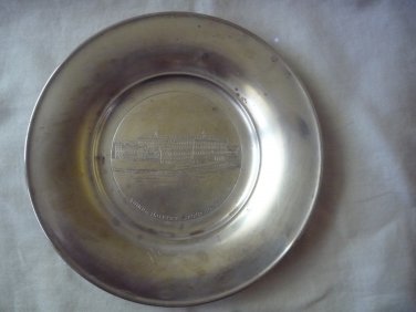 Kungl Slottet Stockholm Sweden silver souvenir plate