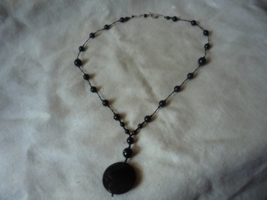 Onyx and sterling silver 925 necklace