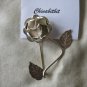 Vintage 980 silver Rose pin brooch Mexico