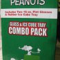 Peanuts glass & ice cube tray combo pack