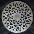Leonard Silver Plate 6” Glass Trivet Hong Kong