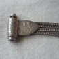 Vintage 925 silver screw clasp 4 row braided chain bracelet with Amethyst
