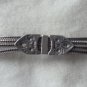 Vintage 925 silver screw clasp 4 row braided chain bracelet with Amethyst