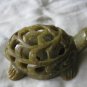 Carved Soap Stone Filigree Turtle
