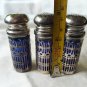 Salt and pepper shakers cobalt blue UK