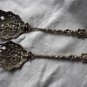 Vintage Montagnani Brass Salad Set Fork & Spoon Italy