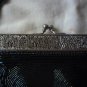 Vintage Green beaded evening purse filigree frame