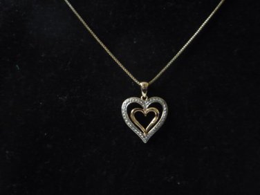 Michael Anthony gold over sterling silver 925 diamond heart necklace