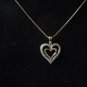 Michael Anthony gold over sterling silver 925 diamond heart necklace
