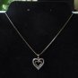 Michael Anthony gold over sterling silver 925 diamond heart necklace