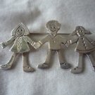 EFS 925 silver Save the children articulated pin brooch