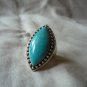 Vintage sterling silver ring blue stone SX925 Thailand