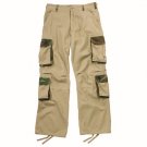 2136 ULTRA FORCETM VINTAGE KHAKI W/WOODLAND CAMO ACCENT FATIGUES XS