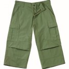 8356 ULTRA FORCE  B.D.U. OLIVE DRAB CAPRI PANTS XSMALL