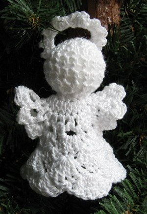 crochet angel christmas ornament shell 1 4 handmade by 1733 shoppe - Handmade Angels Christmas Decorations crochet angel christmas ornament shell 1 4 handmade by 1733 shoppe - Handmade Angels Christmas Decorations