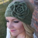 Headband Ear Warmer Crochet Head Wrap Green A2