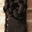 Headband Crochet Black UPDown Flower Ear Warmer Head Wrap B7