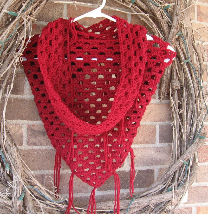 Crochet Pattern Pdf Granny Triangle Infinity Scarf Cowl Shawl