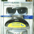 Glasses Safety Glasses One Color Lens One Clear With Case 2PK
