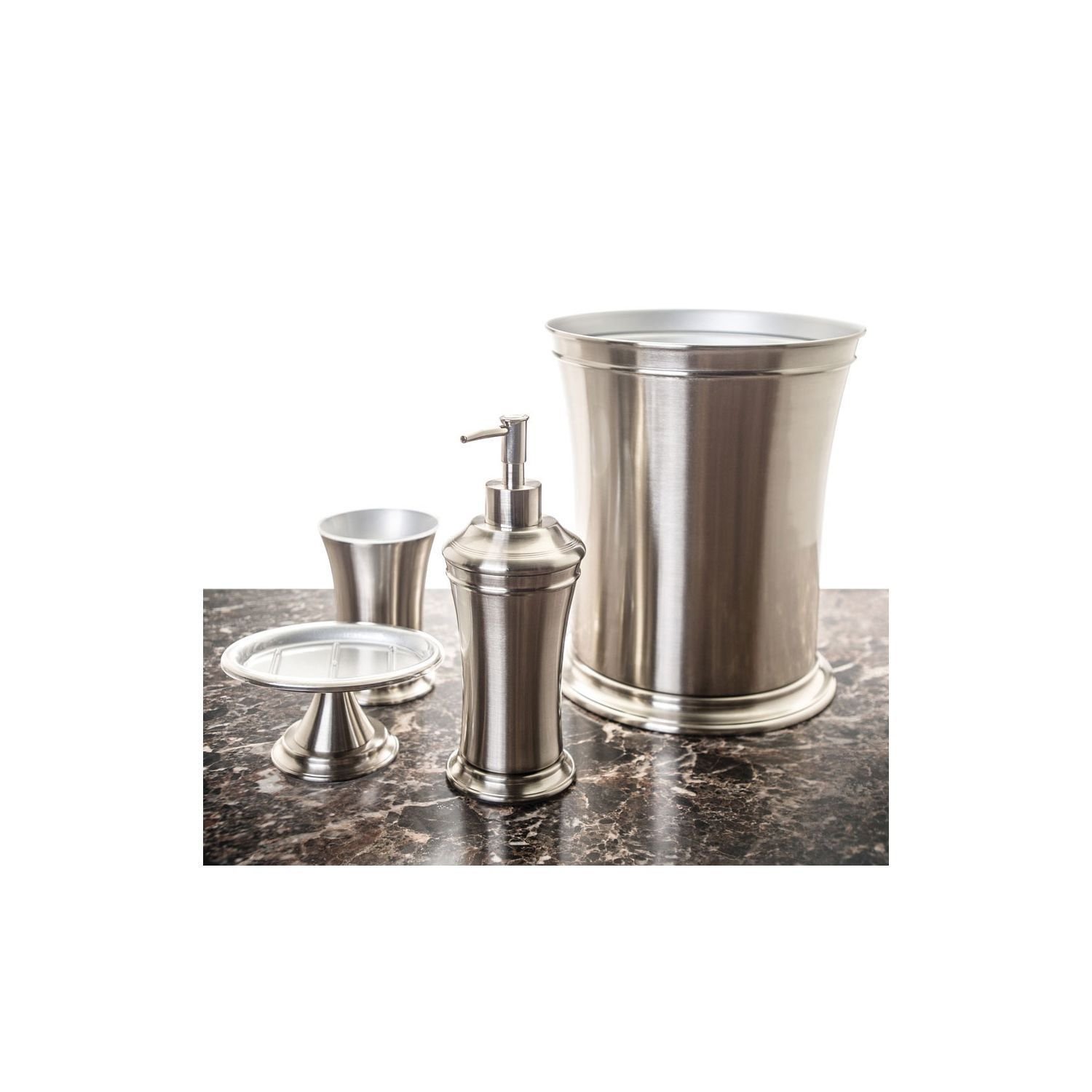 Lifestyle Deluxe Brushed Nickel Bathroom Set