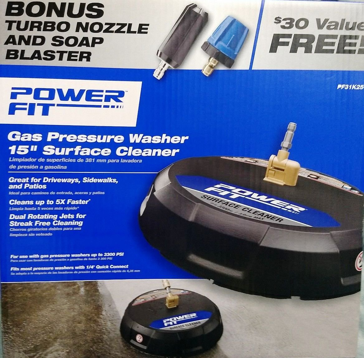 Power Fit 15" Surface Cleaner For Power Washers
