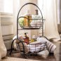 Basket Two Tier Wrought Iron,Kitchen,Gadgets