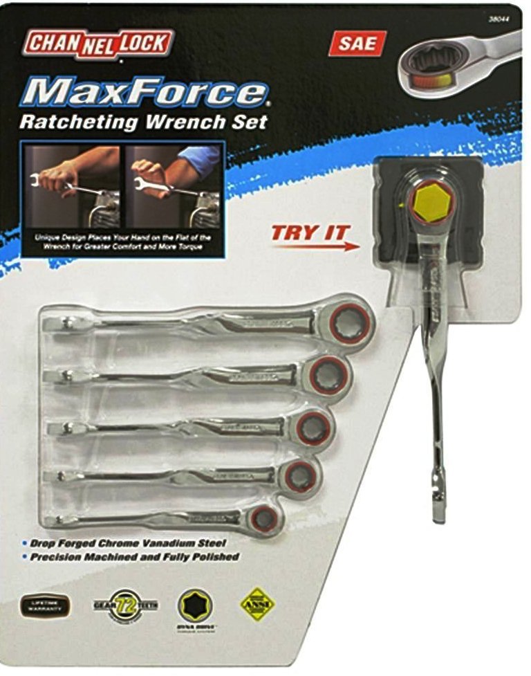 Channel Lock MAX FORCE Ratcheting Wrenches SIX PIECE