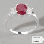 RUBY AND WHITE TOPAZ RING