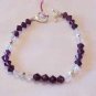 AMETHYST AND WHITE SWAROVSKI CRYSTAL BRACELET