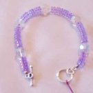 LAVENDER CRYSTAL WITH VINTAGE BEADS BRACELET