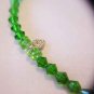 GREEN SWAROVSKI CRYSTAL BRACELET
