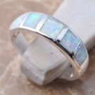 White fire opal ring