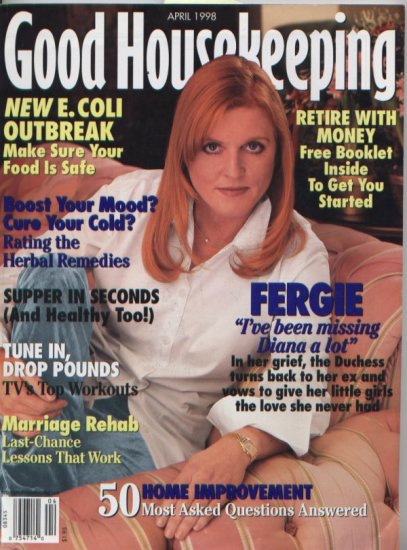 Good Housekeeping April 1998 Sarah Ferguson Duchess of York on cover