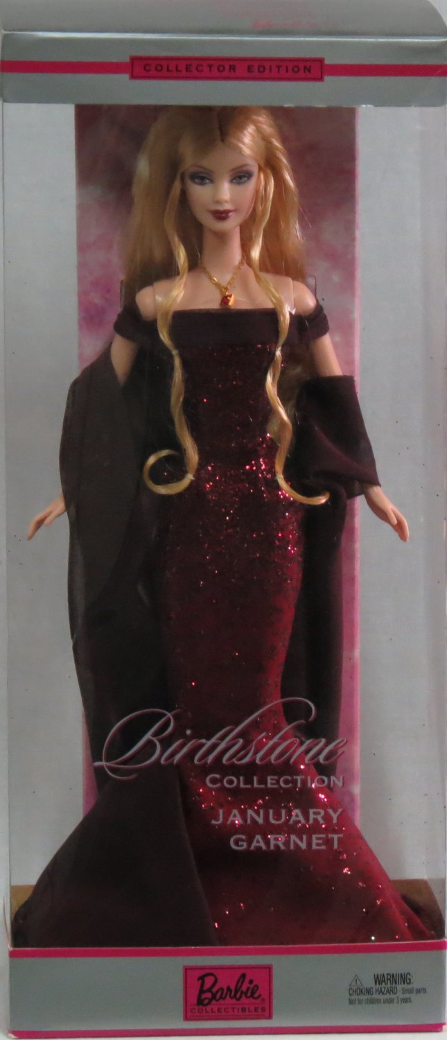 Barbie Birthstone Collection 2002 January Garnet Doll