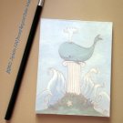 Waving Whale - 100% ECO Memo Pad, Includes Recycled Cedar-wood PENCIL (Full Orig. Design)